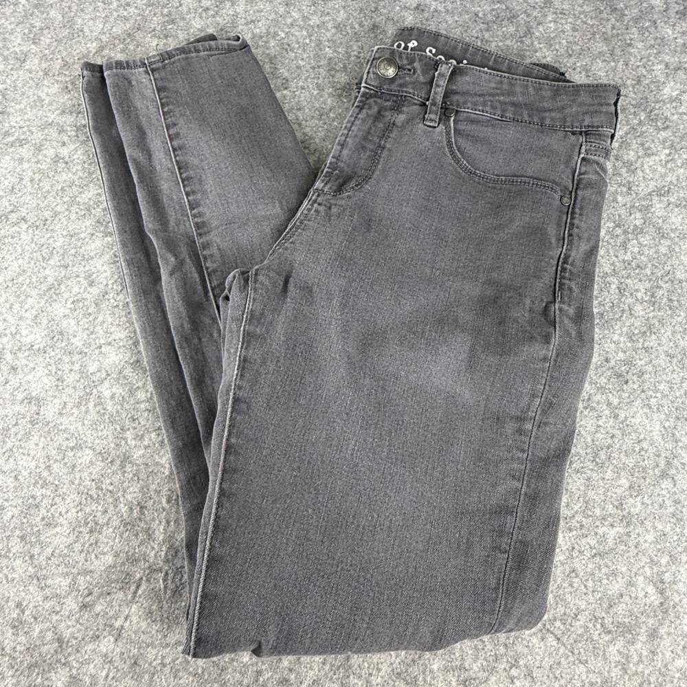 Articles of Society Sarah Skinny Jeans Gray Distressed Knee Size 28 RN137479